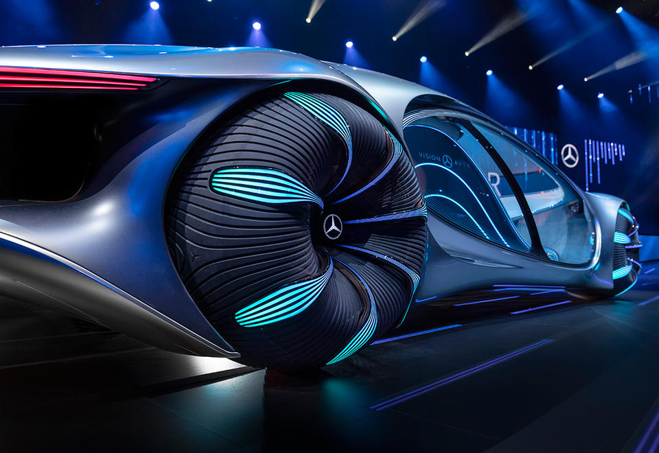 Ruota Mercedes vision avtr elettrificazione