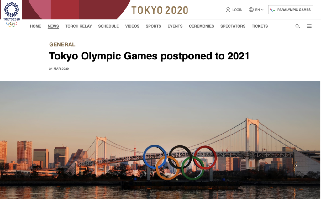 Rinvio Olimpiadi Tokyo 2020
