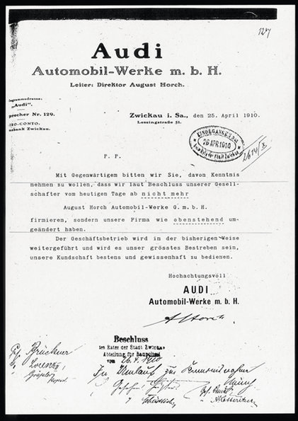 Audi Horch documento