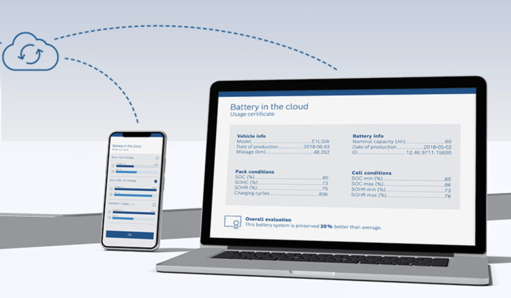 Bosch dati batteria sullo schermo