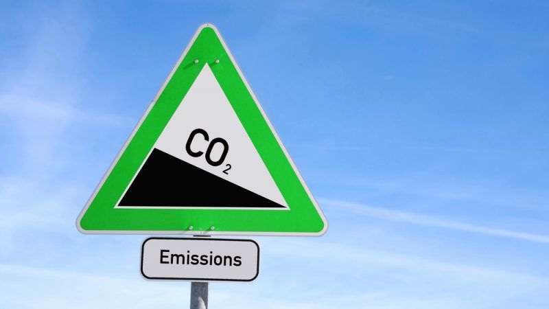 Neutralità climatica CO2 discesa