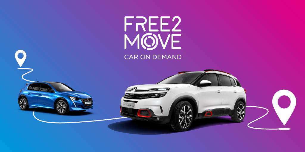 Free2Move car on demand con modelli
