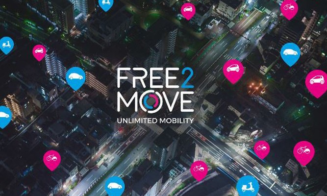 Free2Move città dall'alto