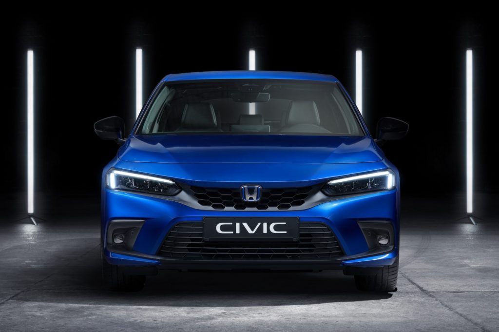 Honda Civic 2022 blu frontale
