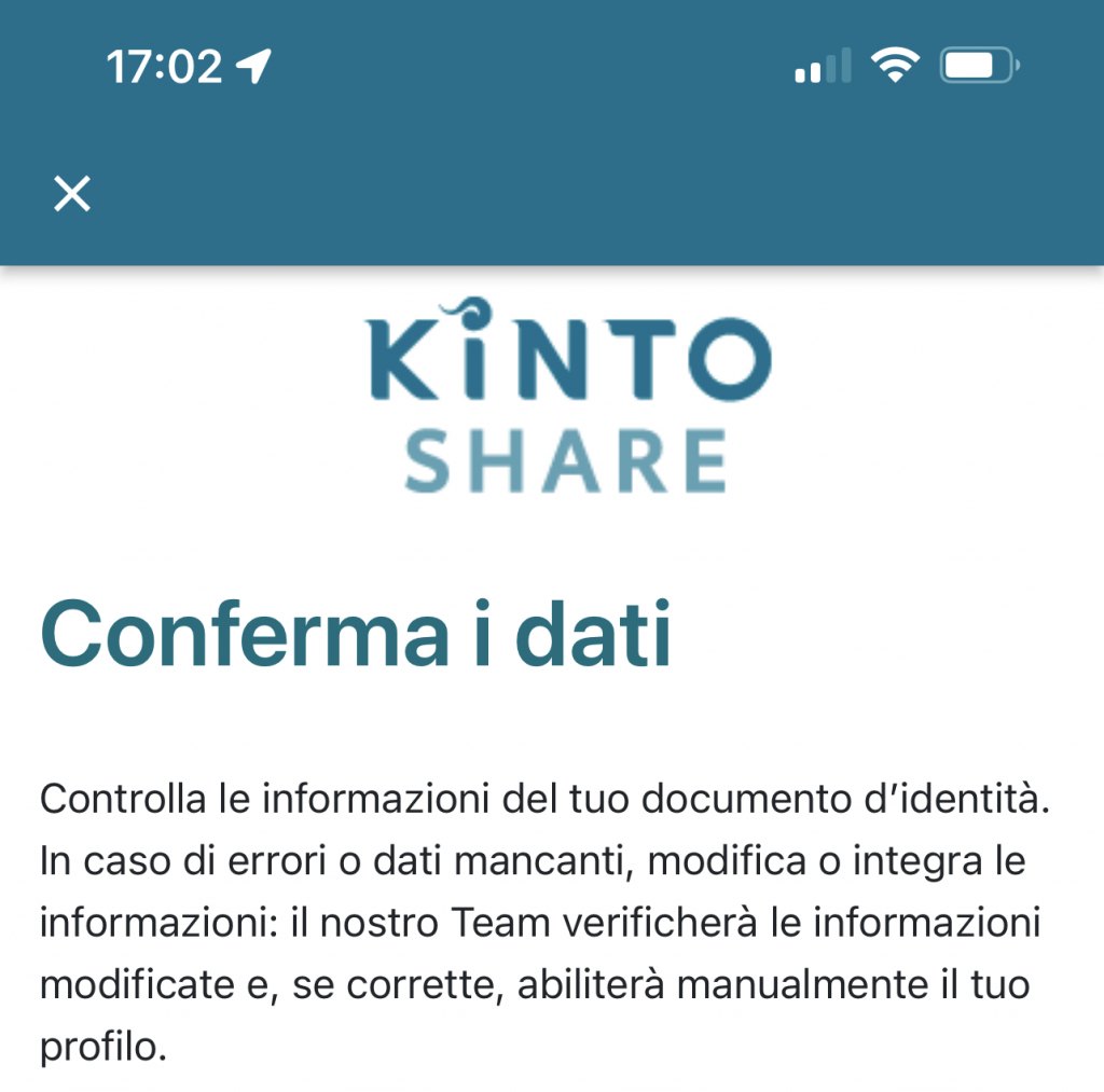 car-sharing Kinto share iscrizione