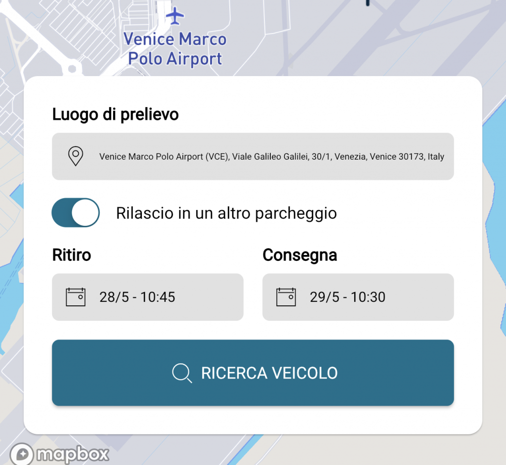 Prenotazione Kinto share Venezia