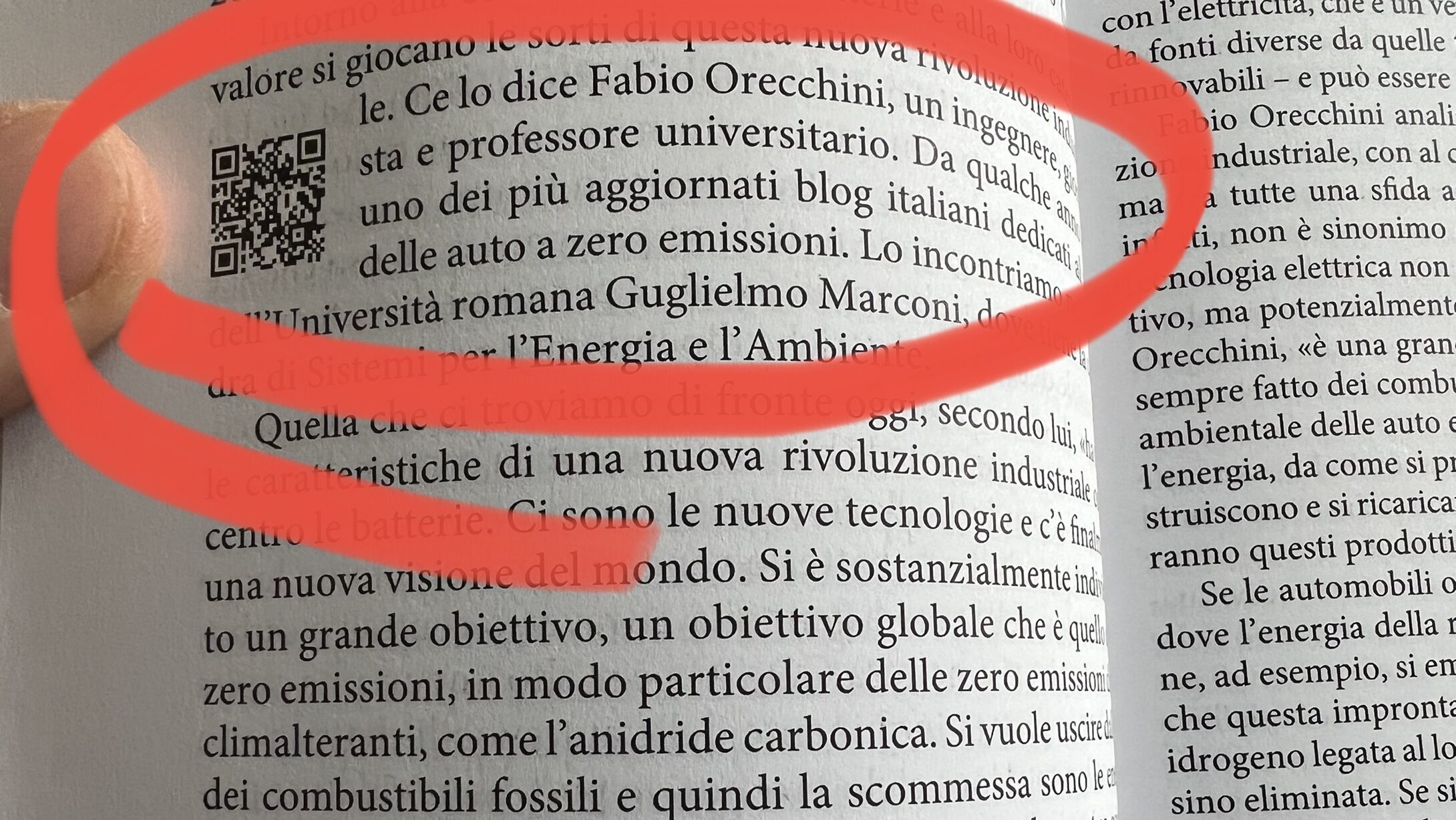 Fabio Orecchini in libro futuro elettrico